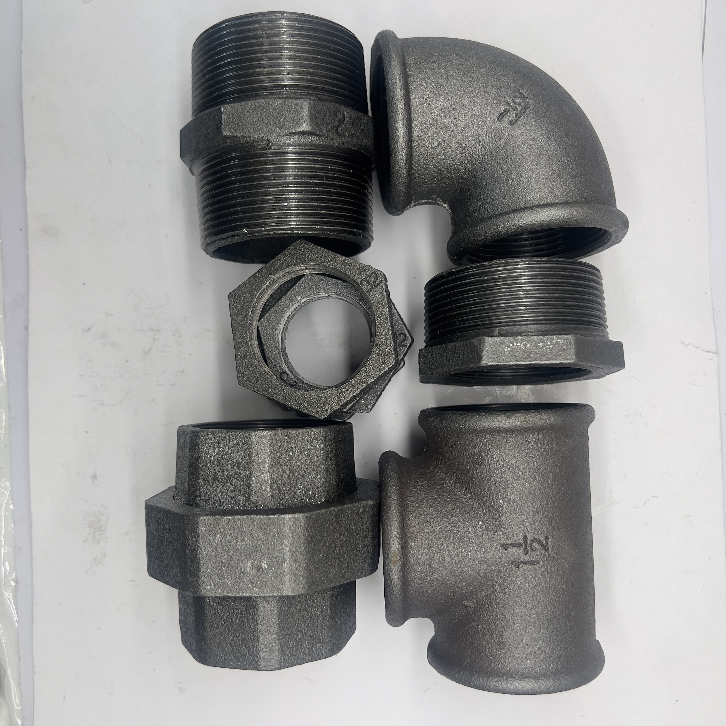 Black Pipe Fittings round edges