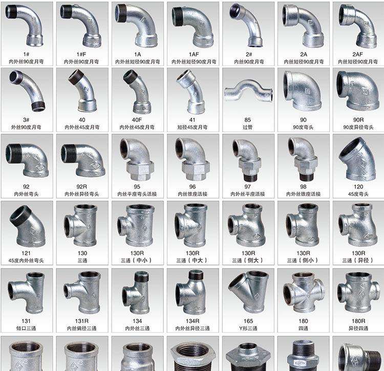 Hot-dip galvanized malleable steel pipe fittings elbow(90)