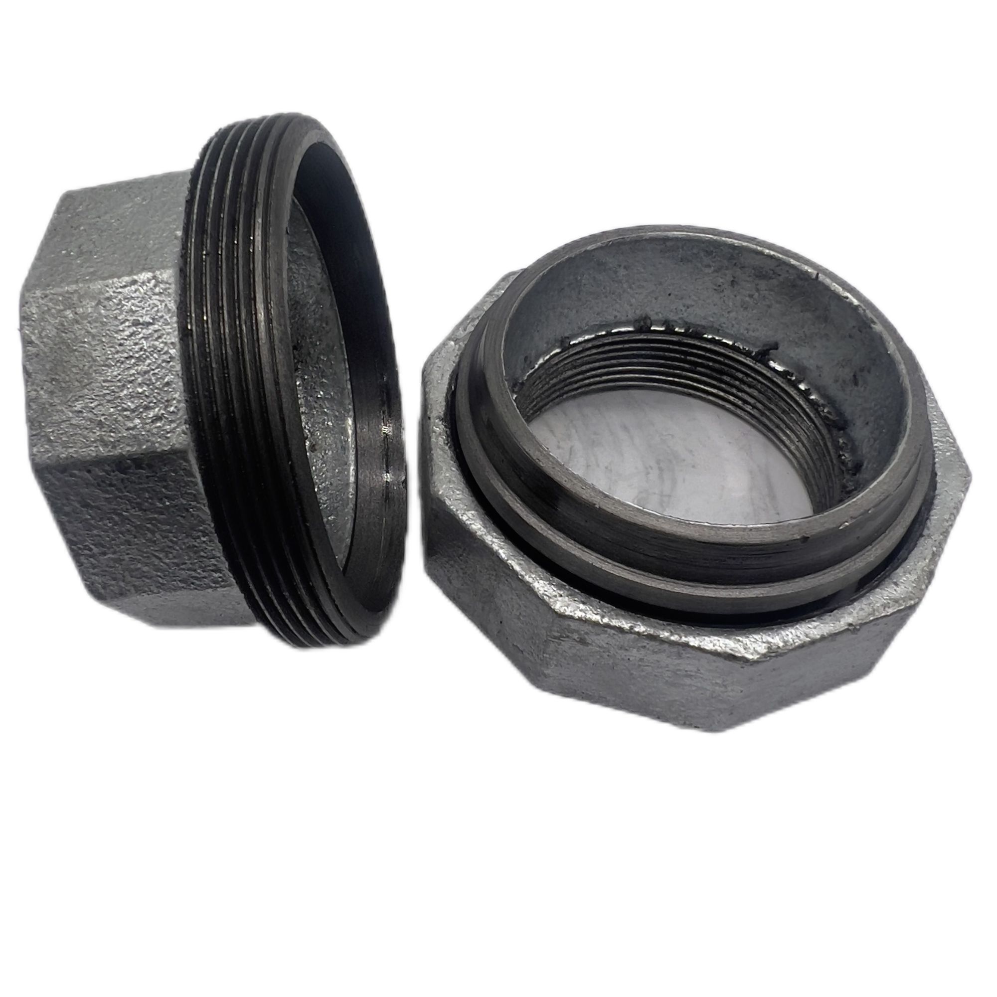 Malleable steel pipe fittings Made in China American standard Bsp UNIONS, F&F, Conical Iron Seat 