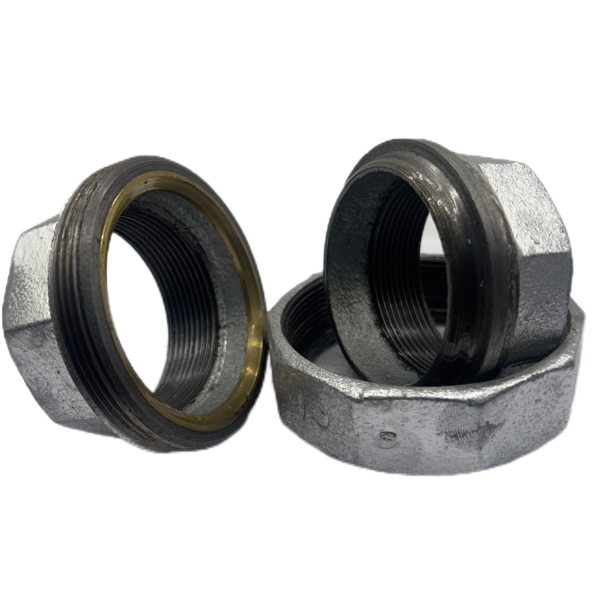 Malleable steel pipe fittings made in China UNIONS, F&F, Conical Brass Seat (Fig.342)