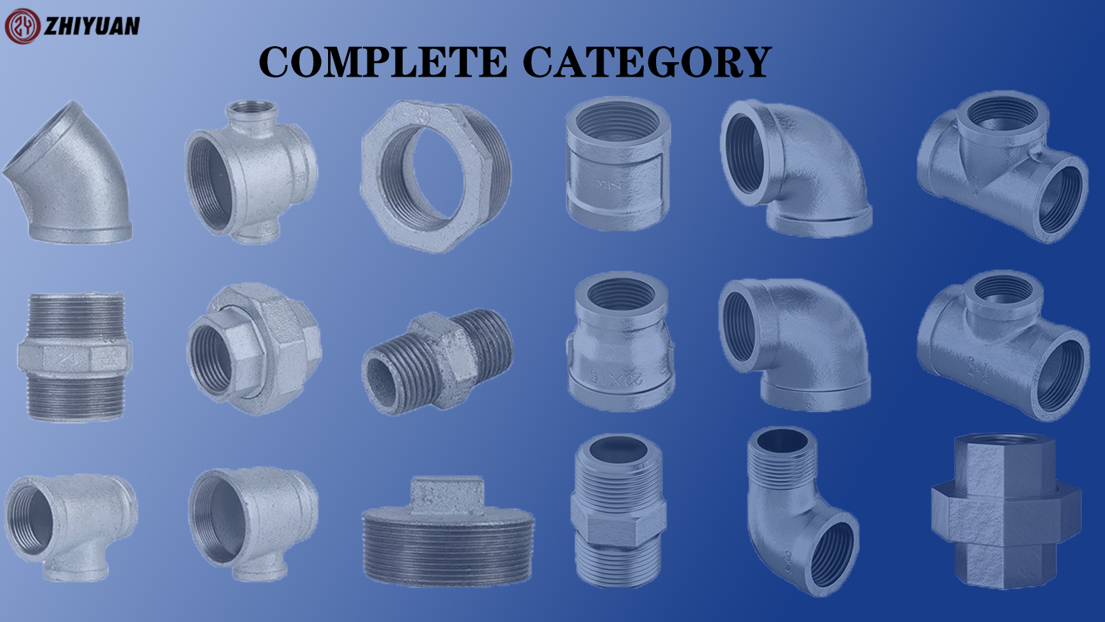 Malleable cast iron pipe fittings